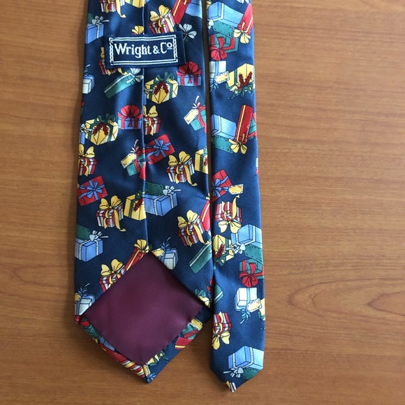 Men’s 100% silk Christmas tie - Picture 2 of 2